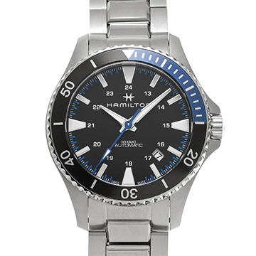 ハミルトン カーキ ネイビー スキューバ H82315131 ブラック メンズ 時計 【中古】【wristwatch】