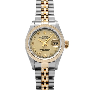 ロレックス デイトジャスト 69173 シャンパン レディース 時計 【中古】【wristwatch】