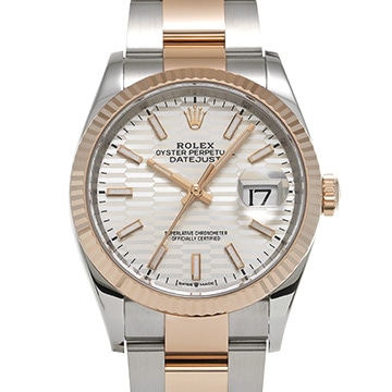 ロレックス デイトジャスト 36 126231 シルバー フルーテッドモチーフ メンズ 時計 【中古】【wristwatch】