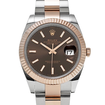 ロレックス デイトジャスト 41 126331 チョコレート メンズ 時計 【中古】【wristwatch】
