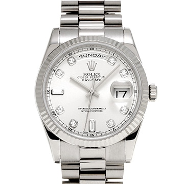 ロレックス デイデイト 118239A シルバー/ダイヤモンド メンズ 時計 【中古】【wristwatch】