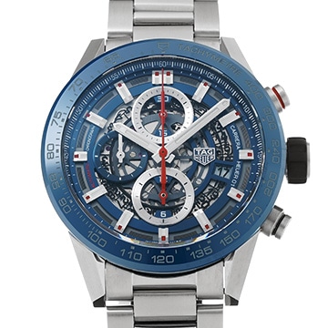 タグ ホイヤー カレラ キャリバーホイヤー01 クロノグラフ CAR201T.BA0766 ブルー メンズ 時計 【中古】【wristwatch】