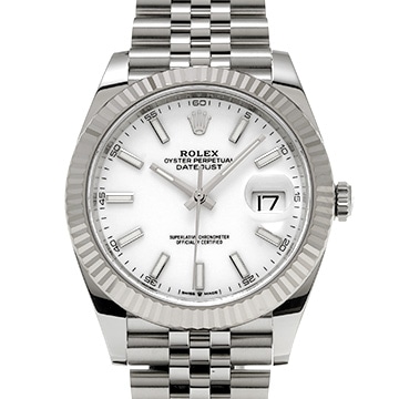 ロレックス デイトジャスト 41 126334 ホワイト メンズ 時計 【中古】【wristwatch】