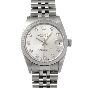 ロレックス デイトジャスト 68274G シルバー/ダイヤモンド ユニセックス 時計 【中古】【wristwatch】