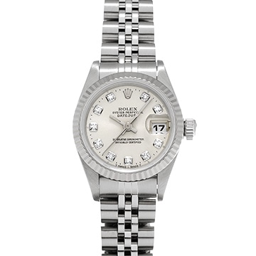 ロレックス デイトジャスト 69174G シルバー/ダイヤモンド レディース 時計 【中古】【wristwatch】