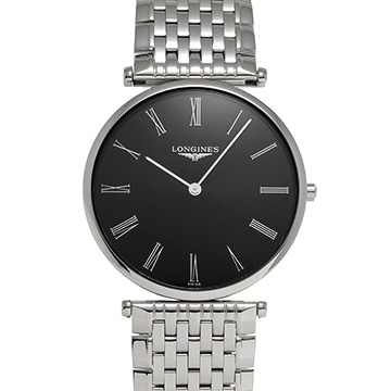 ロンジン ラ グラン クラシック ドゥ ロンジン L4.755.4.51.6 ブラック メンズ 時計 【中古】【wristwatch】