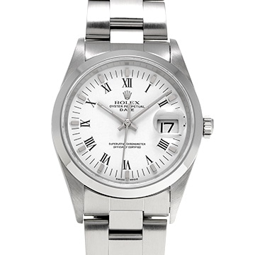 ロレックス オイスターパーペチュアル デイト 15200 ホワイト メンズ 時計 【中古】【wristwatch】