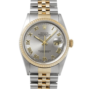 ロレックス デイトジャスト 16233 グレー メンズ 時計 【中古】【wristwatch】