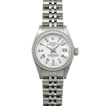 ロレックス オイスターパーペチュアル デイト 69240 ホワイト レディース 時計 【中古】【wristwatch】
