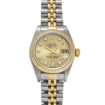 ロレックス デイトジャスト 26 69173G シャンパン/ダイヤモンド レディース 時計 【中古】【wristwatch】