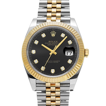 ロレックス デイトジャスト 41 126333G ブラック/ダイヤモンド メンズ 時計 【新品】【wristwatch】