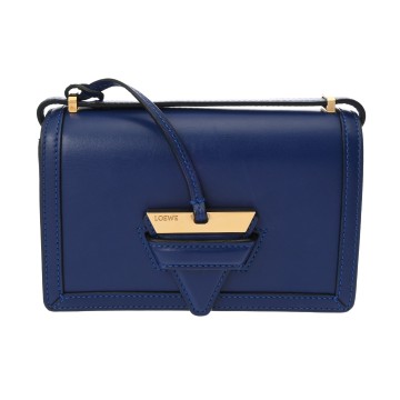 ロエベ バルセロナ スモール ブルー 302.74.P39 レザー レディース バッグ 【中古】【bag】