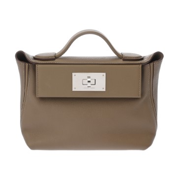 エルメス 24/24 MINI エトゥープ エバーカラー/ヴォースイフト レディース バッグ 【中古】【bag】