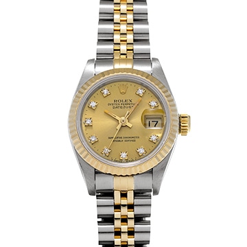 ロレックス デイトジャスト 26 69173G シャンパン/ダイヤモンド レディース 時計 【中古】【wristwatch】