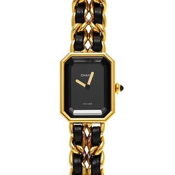 シャネル プルミエール L H0001 ブラック レディース 時計 【中古】【wristwatch】