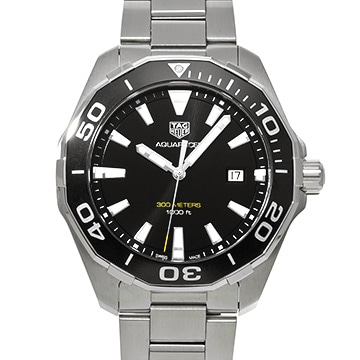タグ ホイヤー アクアレーサー クォーツ WAY101A.BA0746 ブラック メンズ 時計 【中古】【wristwatch】