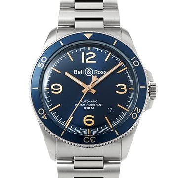 ベル＆ロス BR V2-92 アエロナバル BRV292-BU-G-ST/SST ブルー メンズ 時計 【中古】【wristwatch】