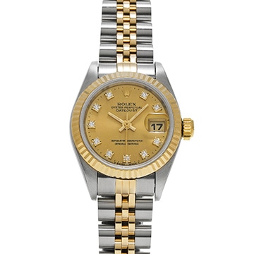 ロレックス デイトジャスト 26 69173G シャンパン/ダイヤモンド レディース 時計 【中古】【wristwatch】
