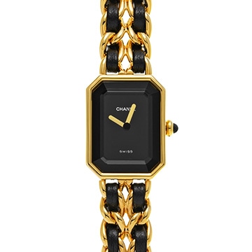 シャネル プルミエール M H0001 ブラック レディース 時計 【中古】【wristwatch】
