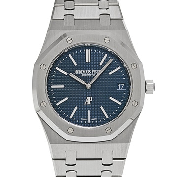 オーデマ ピゲ ロイヤルオーク ジャンボ エクストラ シン 16202ST.OO.1240ST.02 ブルー メンズ 時計 【中古】【wristwatch】