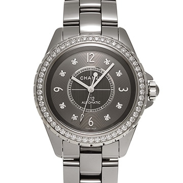 シャネル J12 クロマティック 38MM H2566 グレー/ダイヤモンド レディース 時計 【中古】【wristwatch】