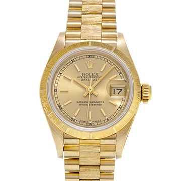 ロレックス デイトジャスト バーク 69278 シャンパン レディース 時計 【中古】【wristwatch】