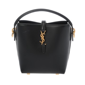 サンローラン LE 37 スモール ブラック BRS765870 0824 シャイニーレザー レディース バッグ 【中古】【bag】