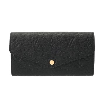 ルイ ヴィトン モノグラムアンプラント ポルトフォイユ サラ ノワール M82257 レザー ユニセックス 財布 【中古】【purse】