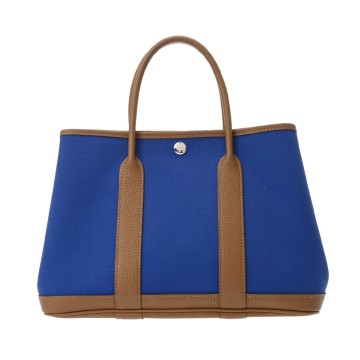 エルメス ガーデンパーティ TPM ブルーエレクトリック/アルザン トワルミリタリー/ネゴンダ レディース バッグ 【中古】【bag】