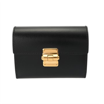 エルメス シャニエール コンパクト ブラック ボックスカーフ レディース 財布 【新品】【purse】