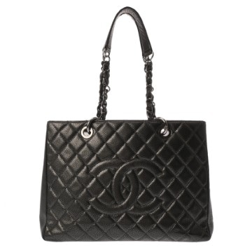シャネル マトラッセ GST メタリックグレー A50995 キャビアスキン レディース バッグ 【中古】【bag】