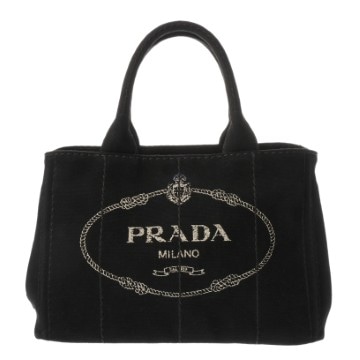 プラダ カナパトート ブラック 1BG439 キャンバス レディース バッグ 【中古】【bag】