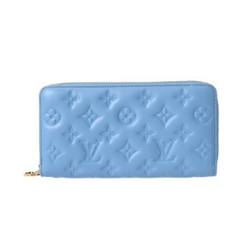 ルイ ヴィトン ジッピーウォレット ブルーエ M81512 ラムレザー ユニセックス 財布 【中古】【purse】