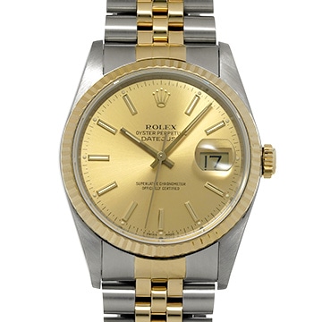 ロレックス デイトジャスト 36 16233 シャンパン メンズ 時計 【中古】【wristwatch】