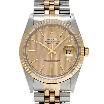 ロレックス デイトジャスト 36 16233 シャンパンタペストリー メンズ 時計 【中古】【wristwatch】