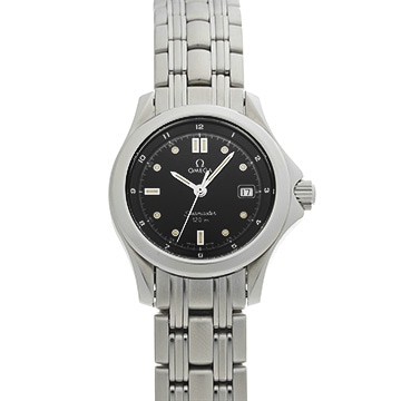 オメガ シーマスター 120 クォーツ 2581.50 ブラック レディース 時計 【中古】【wristwatch】