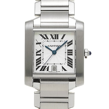 カルティエ タンク フランセーズ LM W51002Q3 シルバー メンズ 時計 【中古】【wristwatch】