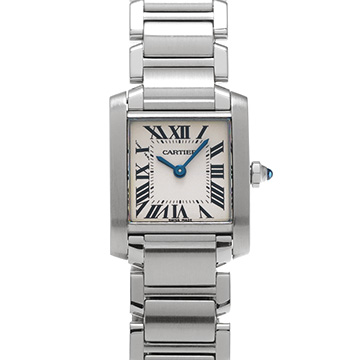 カルティエ タンクフランセーズ SM W51008Q3 シルバー レディース 時計 【中古】【wristwatch】