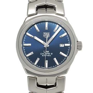 タグ ホイヤー リンク キャリバー5 WBC2112.BA0603 ブルー メンズ 時計 【中古】【wristwatch】