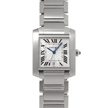 カルティエ タンク フランセーズ LM W51002Q3 シルバー メンズ 時計 【中古】【wristwatch】