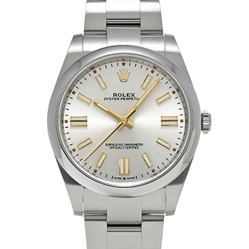 ロレックス オイスターパーペチュアル 41 124300 シルバー メンズ 時計 【中古】【wristwatch】