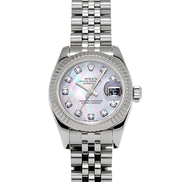 ロレックス デイトジャスト 179174NG ピンクシェル/ダイヤモンド レディース 時計 【中古】【wristwatch】