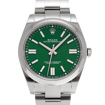 ロレックス オイスターパーペチュアル 41 124300 グリーン メンズ 時計 【中古】【wristwatch】