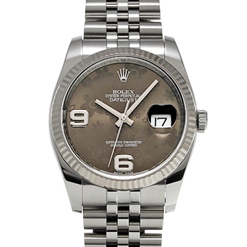ロレックス デイトジャスト 116234 グレーフラワー メンズ 時計 【中古】【wristwatch】