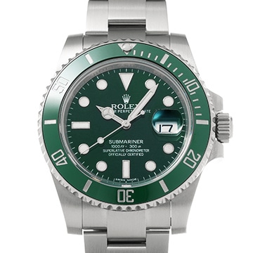 ロレックス サブマリーナ デイト 116610LV グリーン メンズ 時計 【中古】【wristwatch】