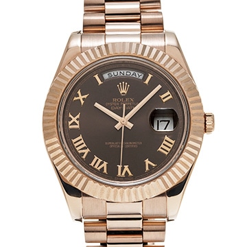 ロレックス デイデイトII 218235 ブラウン メンズ 時計 【中古】【wristwatch】