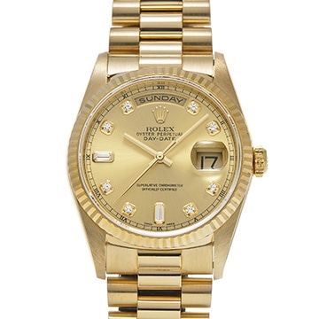 ロレックス デイデイト 18238A シャンパン/ダイヤモンド メンズ 時計 【中古】【wristwatch】