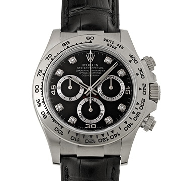 ロレックス コスモグラフ デイトナ 116519G ブラック/ダイヤモンド メンズ 時計 【中古】【wristwatch】