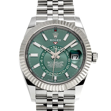 ロレックス スカイドゥエラー 336934 ミントグリーン メンズ 時計 【中古】【wristwatch】