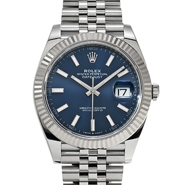 ロレックス デイトジャスト 41 126334 ブライトブルー メンズ 時計 【中古】【wristwatch】